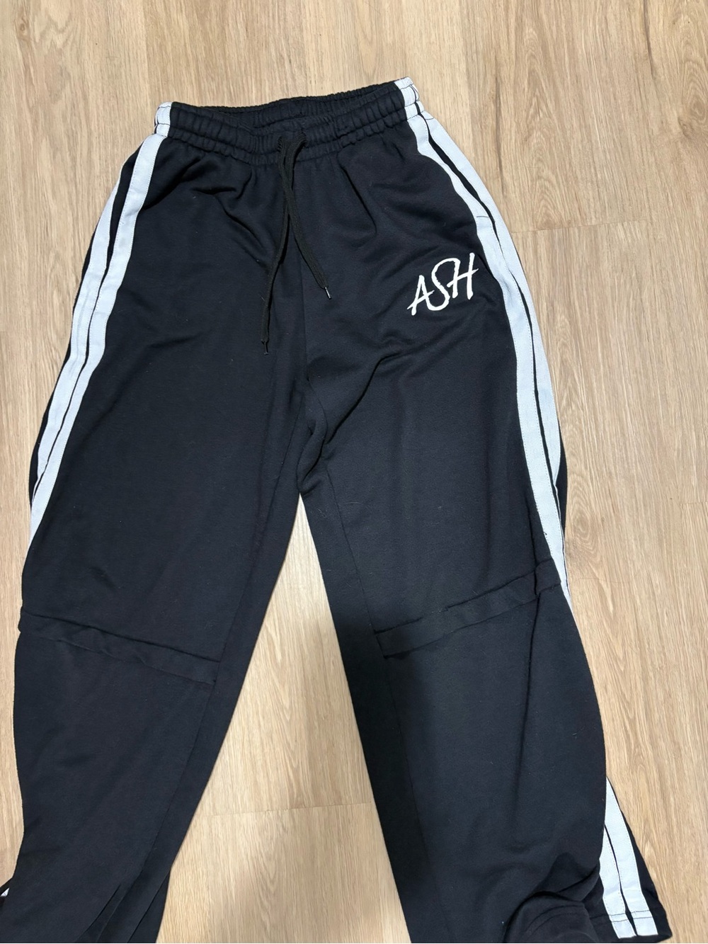 ASH Black Track Pants with Side Stripes